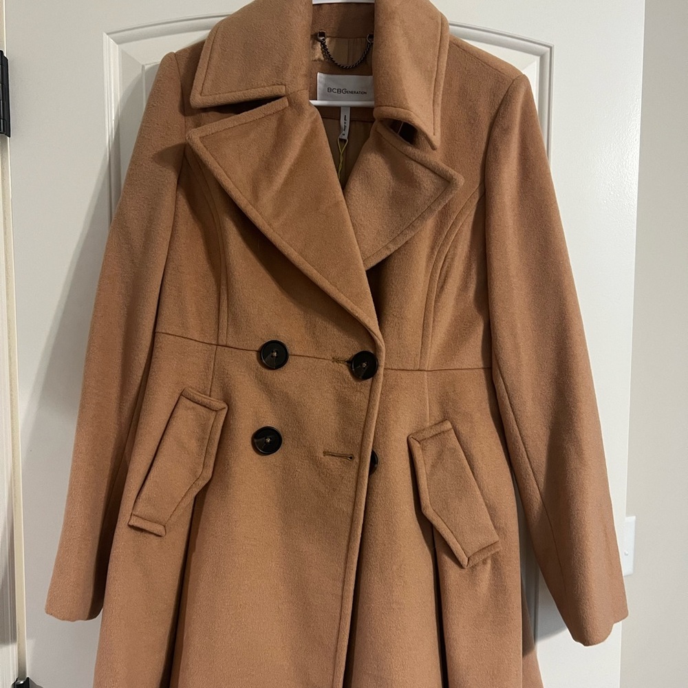 BCBG Double Breasted Peacoat